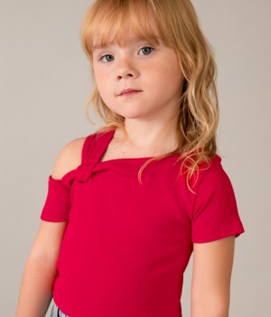 Ασύμμετρη μπλούζα κορίτσι