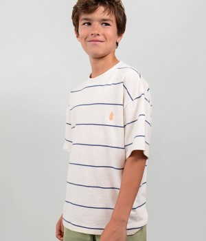 Μπλούζα αγόρι  ριγε Boston Kids