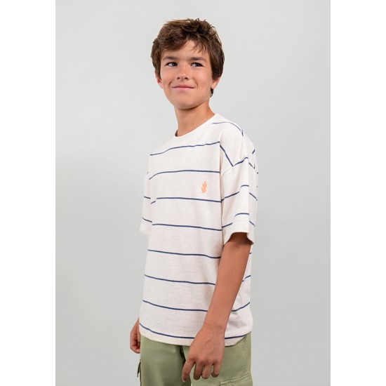 Μπλούζα αγόρι  ριγε Boston Kids