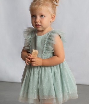 Φόρεμα τούλι με κορδέλα 