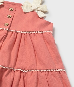 Βρεφικό φόρεμα  ύφασμα με φιόγκους