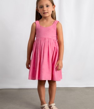 Φόρεμα αμπιγέ λουλούδια κορίτσι