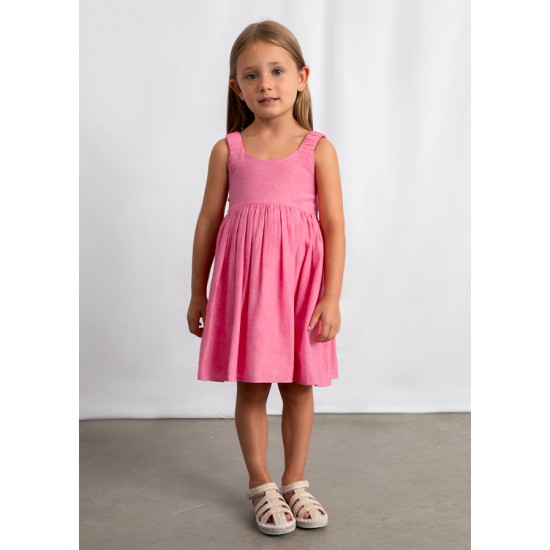 Φόρεμα αμπιγέ λουλούδια κορίτσι