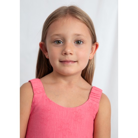 Φόρεμα αμπιγέ λουλούδια κορίτσι