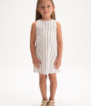 Ριγέ φόρεμα κορίτσι Κωδ. 26-03929-024