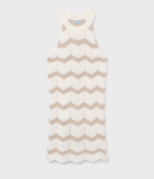 Φόρεμα πλεκτό ζιγκ ζαγκ