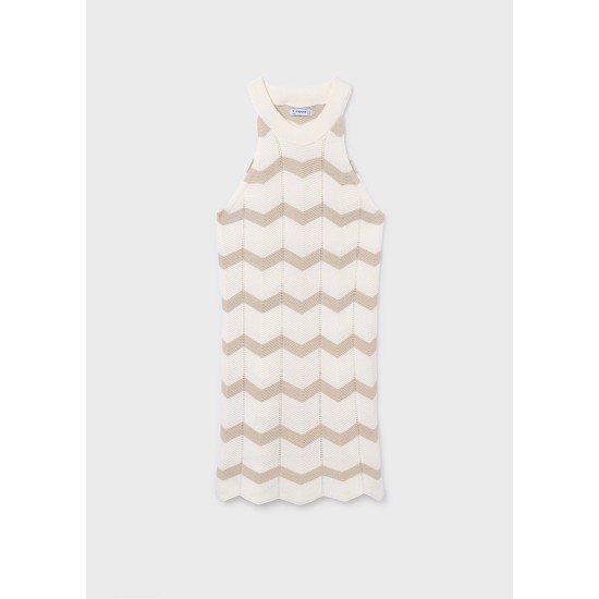 Φόρεμα πλεκτό ζιγκ ζαγκ