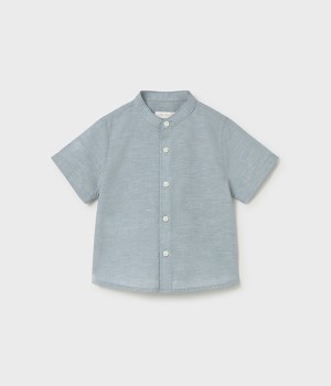 Πουκάμισο λινό γιακά μαο