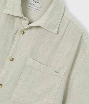 Πουκάμισο λινό comfy Boston Kids