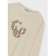 T-Shirt μακρυμανικο basic - Κρεμ
