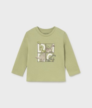 T-Shirt μακρ/κο δεινοσαυροι - Χακι