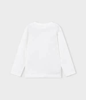 T-Shirt μακρυμανικο κεντητη - Κρεμ