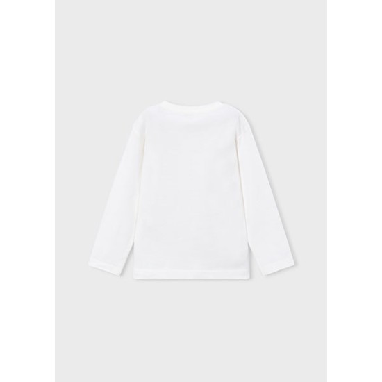 T-Shirt μακρυμανικο κεντητη - Κρεμ