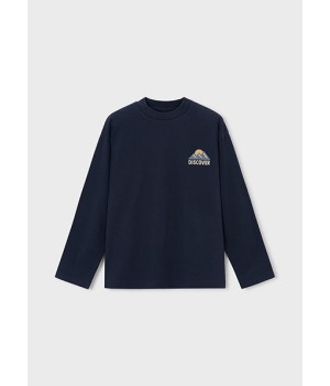 T-Shirt μακρυμανικο camping - Ναυτ.μπλε