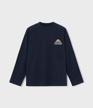 T-Shirt μακρυμανικο camping - Ναυτ.μπλε
