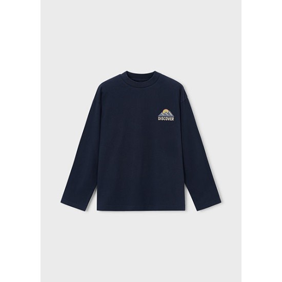 T-Shirt μακρυμανικο camping - Ναυτ.μπλε