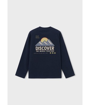 T-Shirt μακρυμανικο camping - Ναυτ.μπλε
