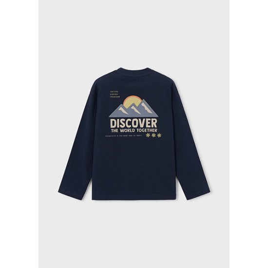 T-Shirt μακρυμανικο camping - Ναυτ.μπλε