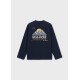 T-Shirt μακρυμανικο camping - Ναυτ.μπλε