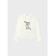 T-Shirt μακρυμαν μαντηλι - Κρεμ