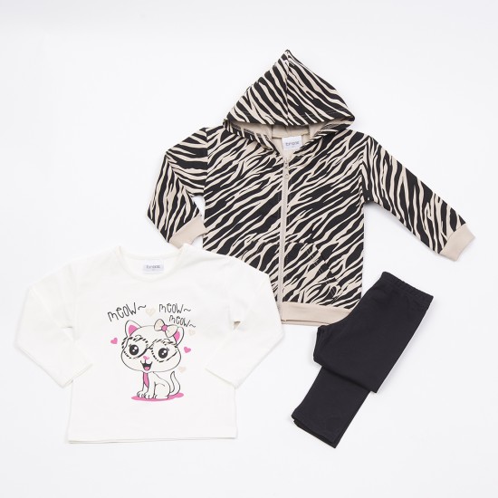 Bebe Σετ Ζακέτα-Μπλούζα-Παντελόνι Bebe Σετ Ζακέτα-Μπλούζα-Παντελόνι