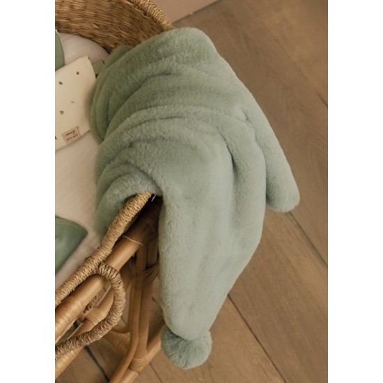 Κουβέρτα γούνα pom pom Κουβέρτα γούνα pom pom