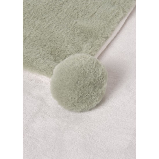 Κουβέρτα γούνα pom pom Κουβέρτα γούνα pom pom