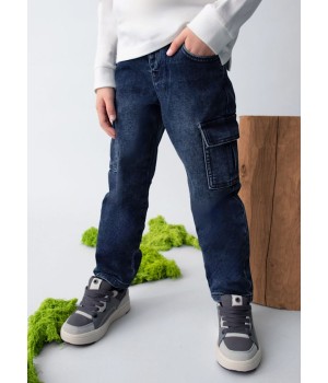 Παντελόνι μαλακό τζιν cargo