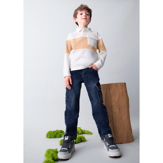 Παντελόνι μαλακό τζιν cargo Παντελόνι μαλακό τζιν cargo