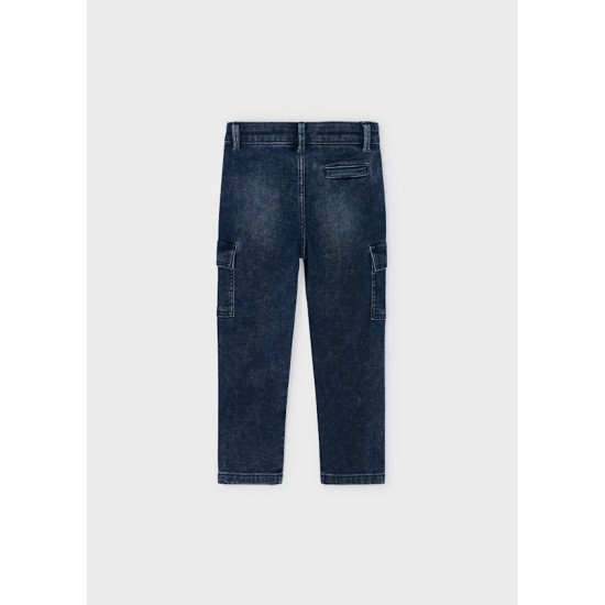 Παντελόνι μαλακό τζιν cargo Παντελόνι μαλακό τζιν cargo