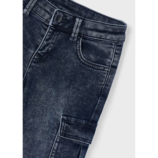 Παντελόνι μαλακό τζιν cargo Παντελόνι μαλακό τζιν cargo