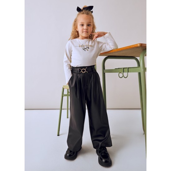 Παντελόνι μακρύ pu wide leg Παντελόνι μακρύ pu wide leg