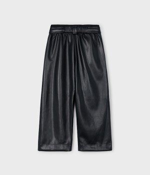 Παντελόνι τζιν pu wide leg