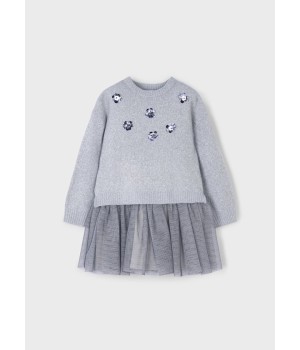 Φόρεμα πλεκτό συνδυασμένο