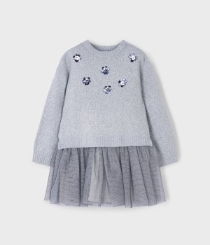 Φόρεμα πλεκτό συνδυασμένο