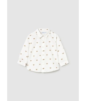 πουκάμισο μακρύ μανίκι με στάμπες πουκάμισο μακρύ μανίκι με στάμπες