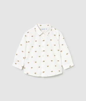 πουκάμισο μακρύ μανίκι με στάμπες πουκάμισο μακρύ μανίκι με στάμπες