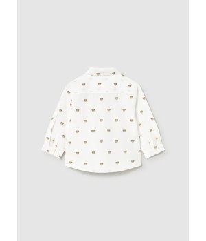 πουκάμισο μακρύ μανίκι με στάμπες πουκάμισο μακρύ μανίκι με στάμπες