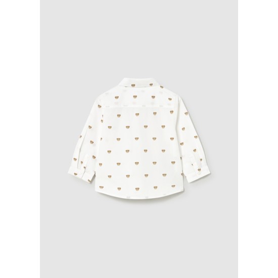 πουκάμισο μακρύ μανίκι με στάμπες πουκάμισο μακρύ μανίκι με στάμπες