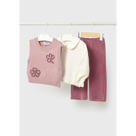 Σετ παντελόνι γιλέκο πλεκτό Σετ παντελόνι γιλέκο πλεκτό